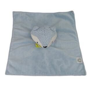 Boppy Plush Lovey Security Blanket Blue Fox Finger Puppet Baby Stuffed Blankie